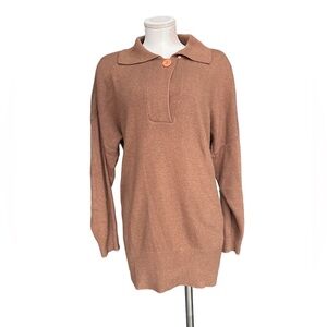 Vintage 90s Royal Silk  silk/Angora blend Sweater - brown- large